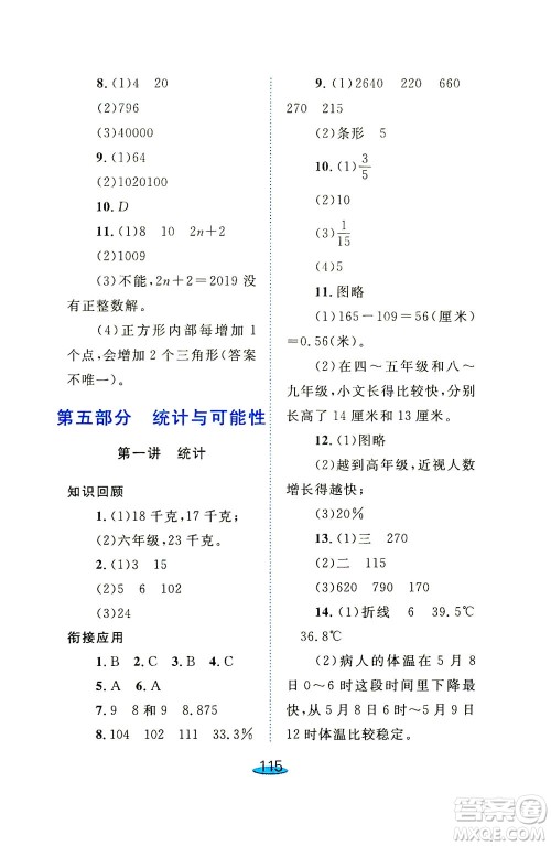 上海大学出版社2021钟书金牌小升初衔接教材数学答案 上海大学出版社2021钟书金牌小升初衔接教材数学答案