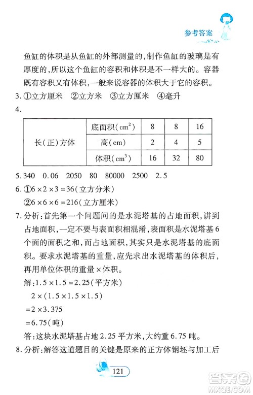 二十一世纪出版社2021数学新思维五年级下册答案 二十一世纪出版社2021数学新思维五年级下册答案