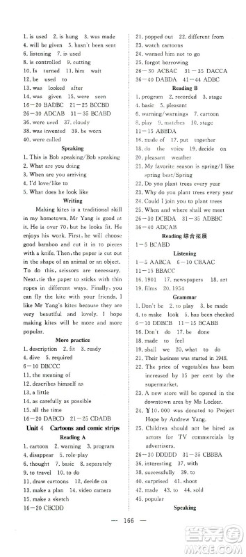 湖北科学技术出版社2021年351高效课堂导学案英语八年级下上海牛津版答案