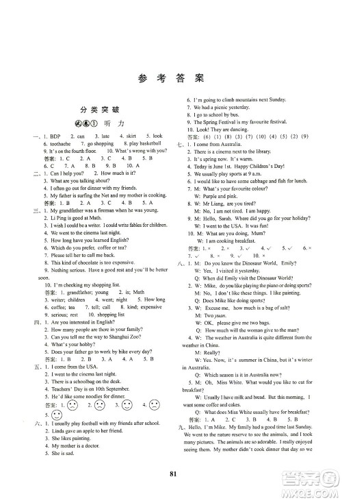 长春出版社2021小学毕业升学考前突破英语答案 长春出版社2021小学毕业升学考前突破英语答案