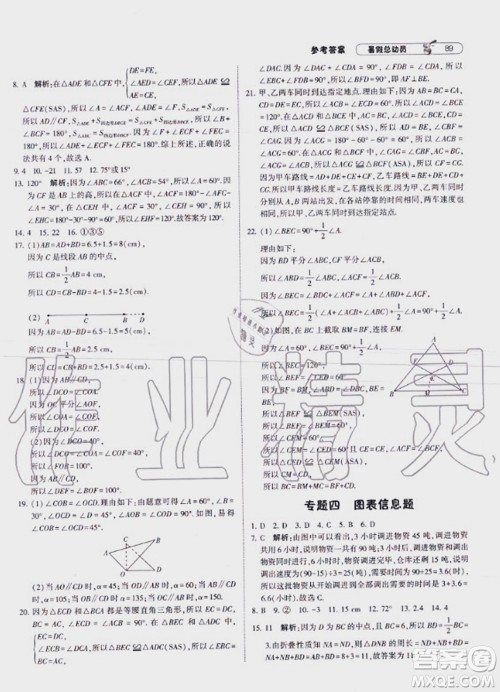 宁夏人民教育出版社2021经纶学典暑假总动员数学七年级BS北师大版答案