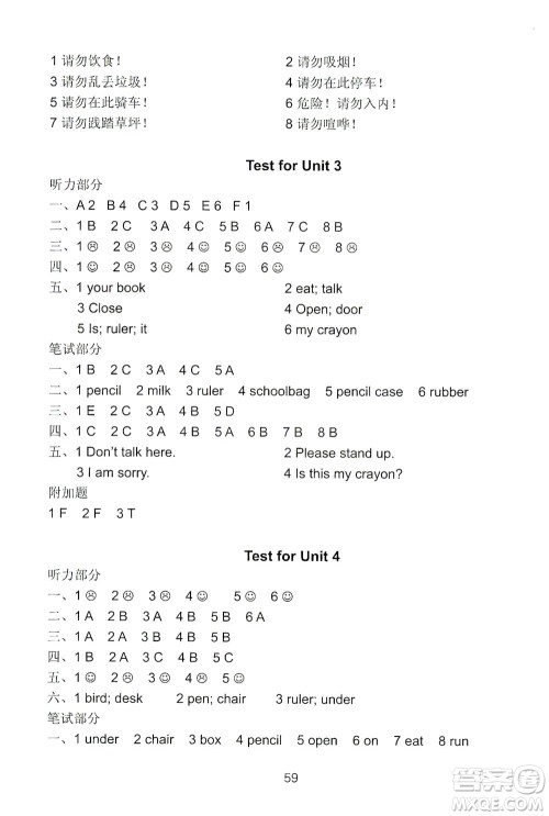 译林出版社2021练习与测试三年级英语下册译林版答案 译林出版社2021练习与测试三年级英语下册译林版答案