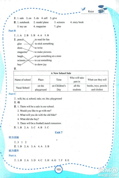 西安出版社2021新课程学习资源英语学习手册六年级下册陕旅版参考答案 西安出版社2021新课程学习资源英语学习手册六年级下册陕旅版参考答案
