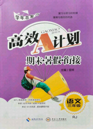 海南出版社2021高效A计划期末暑假衔接语文三年级RJ人教版答案