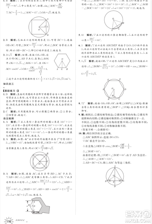 武汉大学出版社2021鲁人泰斗假期好时光暑假训练营八升九数学青岛版参考答案