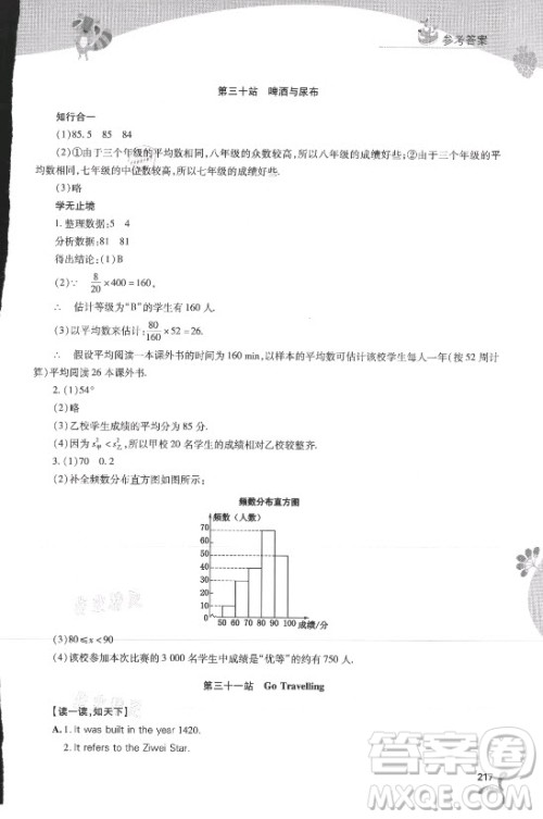 山西教育出版社2021新课程暑假作业本八年级综合B版答案 山西教育出版社2021新课程暑假作业本八年级综合B版答案