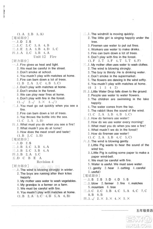 龙门书局2021黄冈小状元作业本五年级英语上册HN沪教牛津版答案 龙门书局2021黄冈小状元作业本五年级英语上册HN沪教牛津版答案