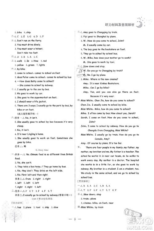 龙门书局2021黄冈小状元作业本六年级英语上册RP人教PEP版答案 龙门书局2021黄冈小状元作业本六年级英语上册RP人教PEP版答案