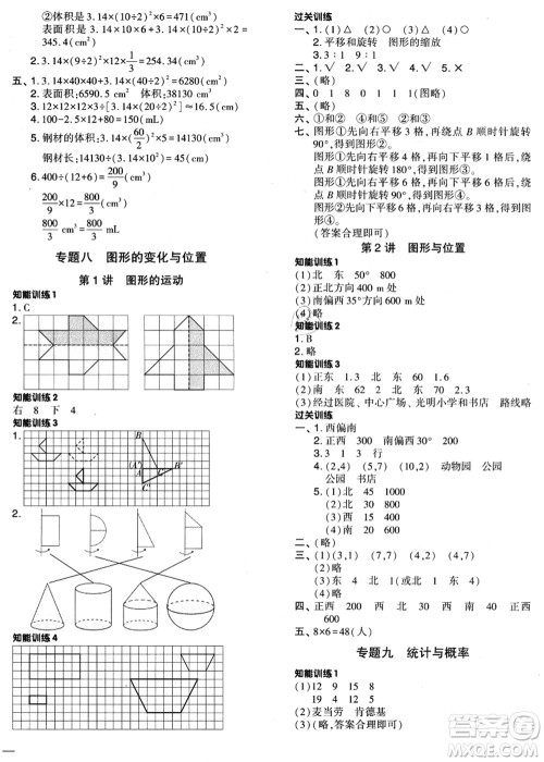 江苏凤凰少年儿童出版社2021小升初名师帮你总复习数学答案 江苏凤凰少年儿童出版社2021小升初名师帮你总复习数学答案