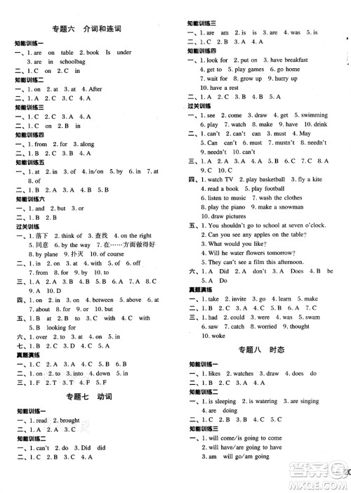 江苏凤凰少年儿童出版社2021小升初名师帮你总复习英语答案 江苏凤凰少年儿童出版社2021小升初名师帮你总复习英语答案