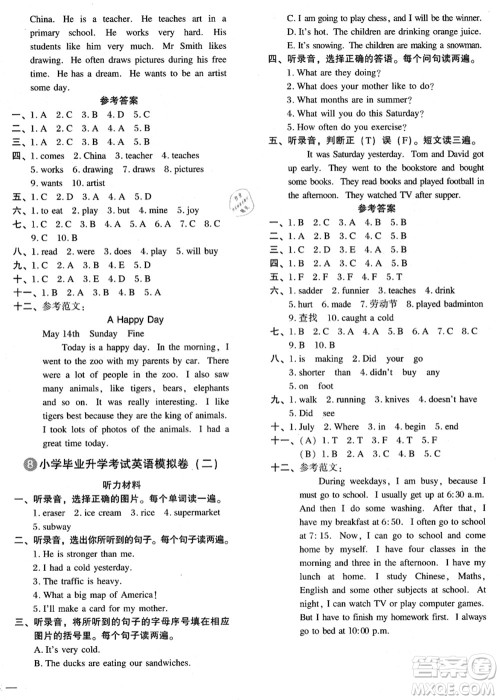 江苏凤凰少年儿童出版社2021小升初名师帮你总复习英语答案 江苏凤凰少年儿童出版社2021小升初名师帮你总复习英语答案