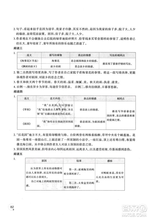 辽宁师范大学出版社2021暑假乐园五年级语文答案