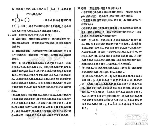 河南信阳市实验高级中学2021-2022学年高三毕业班开学摸底测试理科综合试题及答案