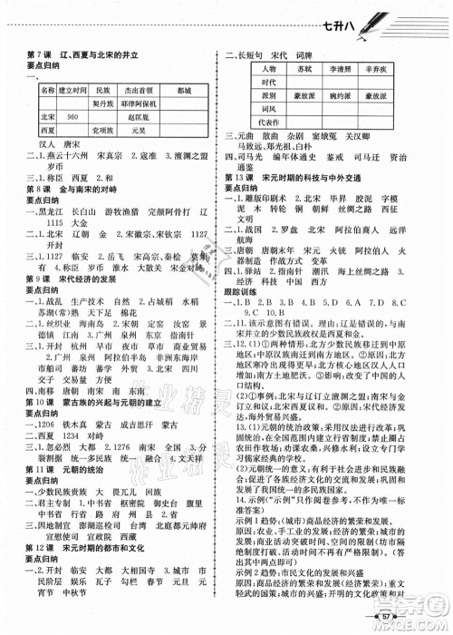 合肥工业大学出版社2021假期冲浪七年级历史人教版答案 合肥工业大学出版社2021假期冲浪七年级历史人教版答案