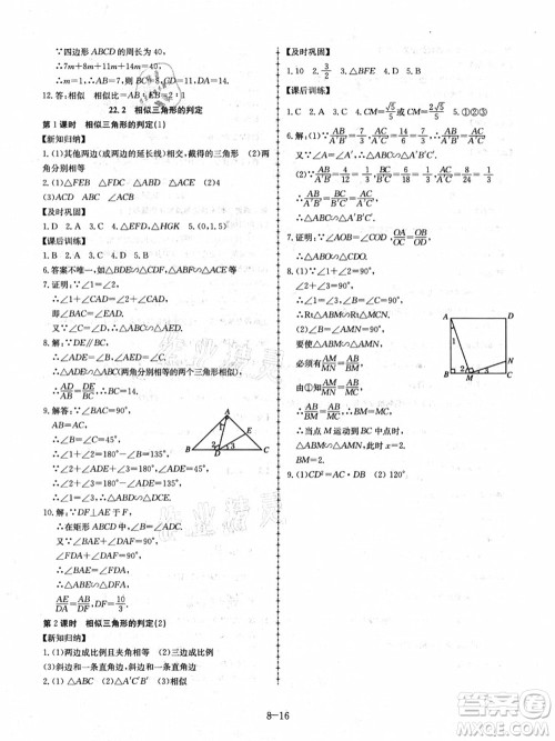 合肥工业大学出版社2021假期冲浪八年级数学沪科版答案