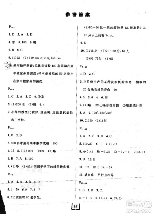 河北少年儿童出版社2021桂壮红皮书暑假天地八年级数学冀教版答案