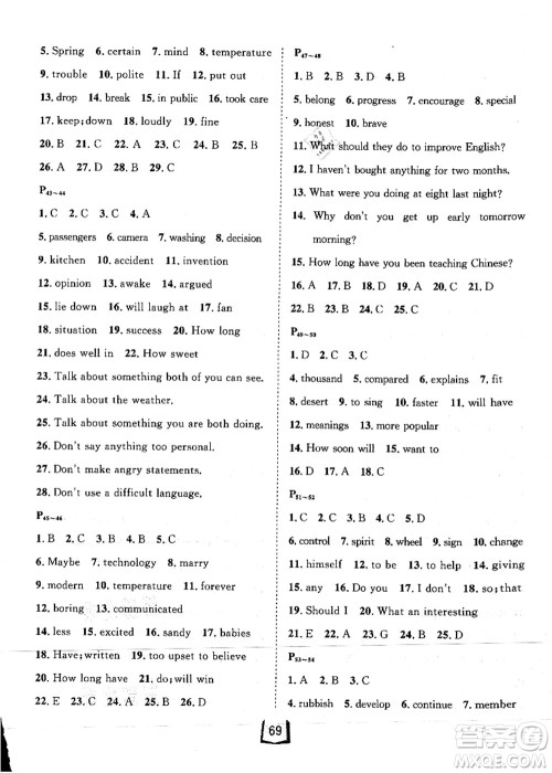 河北少年儿童出版社2021桂壮红皮书暑假天地八年级英语人教版答案 河北少年儿童出版社2021桂壮红皮书暑假天地八年级英语人教版答案
