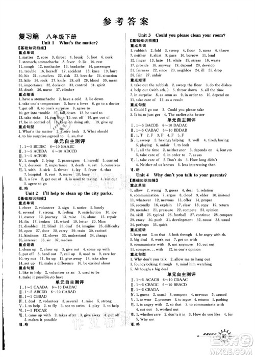 武汉大学出版社2021鲁人泰斗假期好时光暑假训练营八升九英语人教版参考答案 武汉大学出版社2021鲁人泰斗假期好时光暑假训练营八升九英语人教版参考答案