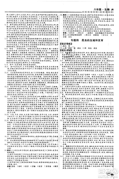 南方出版社2021假期冲冠学期系统复习预习衔接八年级生物人教版答案 南方出版社2021假期冲冠学期系统复习预习衔接八年级生物人教版答案