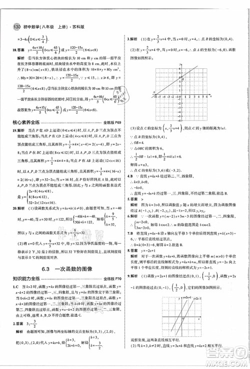 教育科学出版社2021秋5年中考3年模拟八年级数学上册苏科版答案