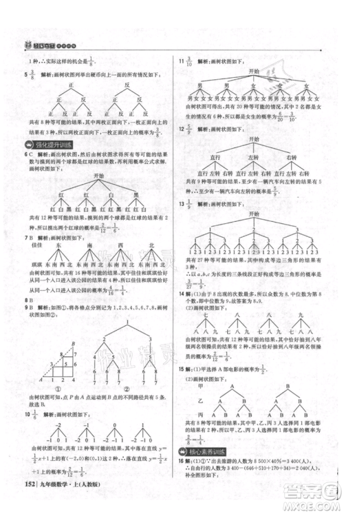 北京教育出版社2021年1+1轻巧夺冠优化训练九年级上册数学人教版参考答案 北京教育出版社2021年1+1轻巧夺冠优化训练九年级上册数学人教版参考答案