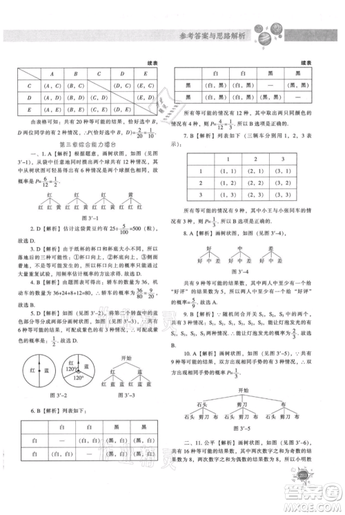 辽宁教育出版社2021尖子生题库九年级上册数学北师大版参考答案 辽宁教育出版社2021尖子生题库九年级上册数学北师大版参考答案