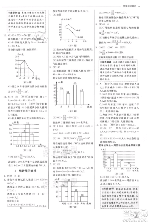 江苏人民出版社2021实验班提优训练七年级上册数学北师大版参考答案