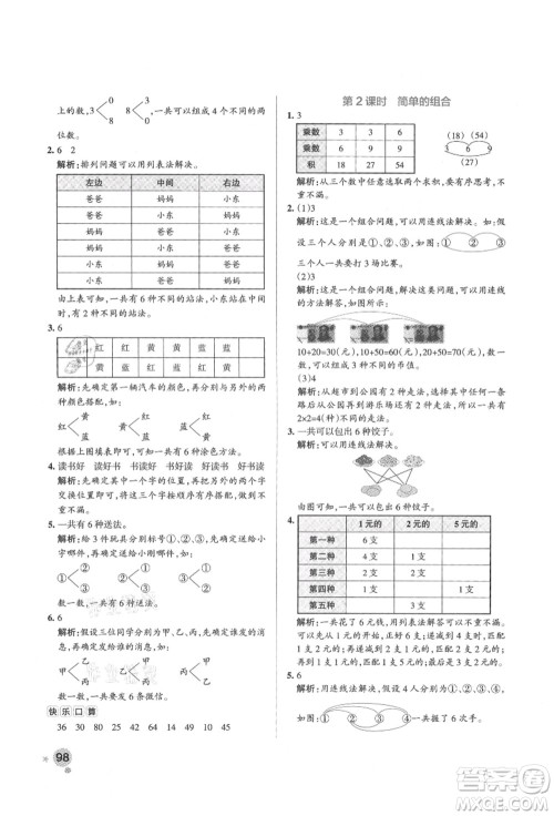 辽宁教育出版社2021秋季小学学霸作业本二年级数学上册RJ人教版答案 辽宁教育出版社2021秋季小学学霸作业本二年级数学上册RJ人教版答案