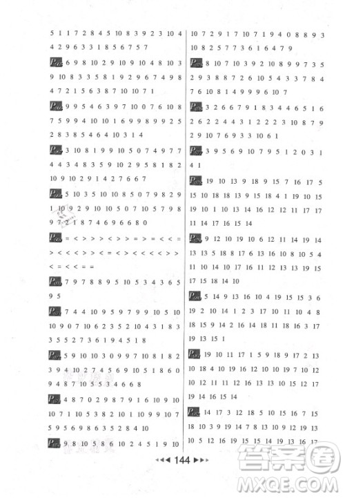 河北少年儿童出版社2021小学数学计算高手一年级上册RJ人教版答案