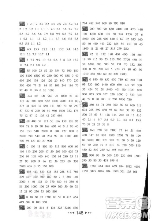 河北少年儿童出版社2021小学数学计算高手三年级上册北师大版答案