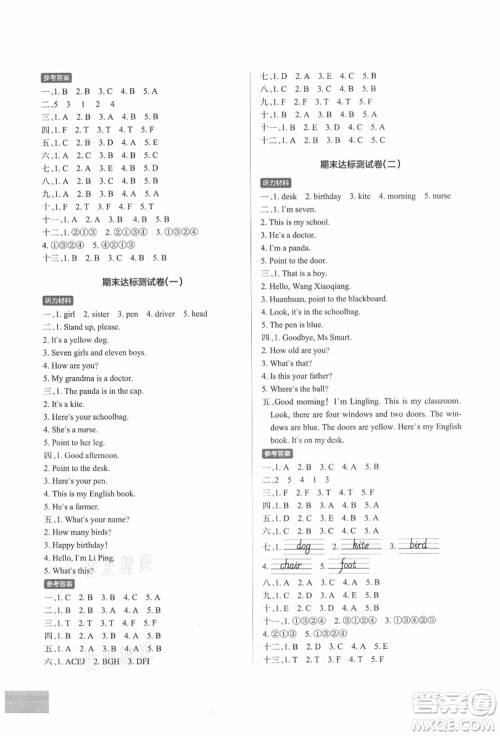 辽宁教育出版社2021秋季小学学霸作业本三年级英语上册WY外研版答案 辽宁教育出版社2021秋季小学学霸作业本三年级英语上册WY外研版答案