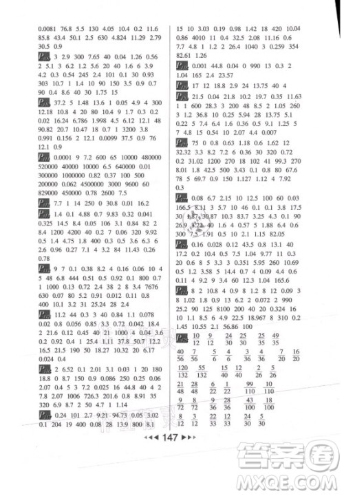 河北少年儿童出版社2021小学数学计算高手五年级上册北师大版答案