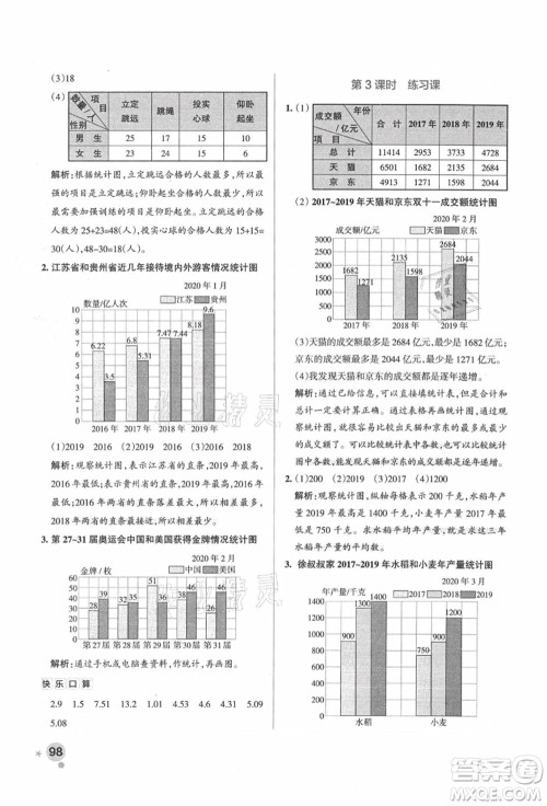 陕西师范大学出版总社有限公司2021秋季小学学霸作业本五年级数学上册SJ苏教版答案