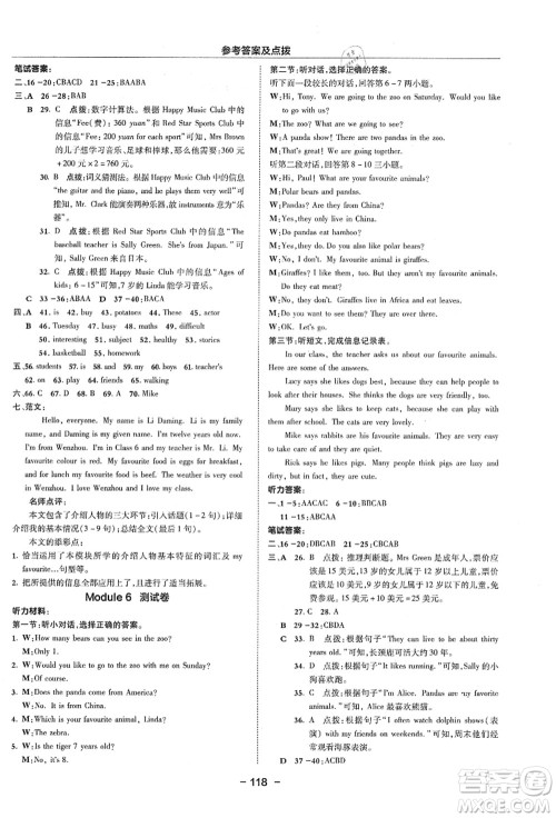 吉林教育出版社2021典中点综合应用创新题七年级英语上册WY外研版浙江专版答案 吉林教育出版社2021典中点综合应用创新题七年级英语上册WY外研版浙江专版答案