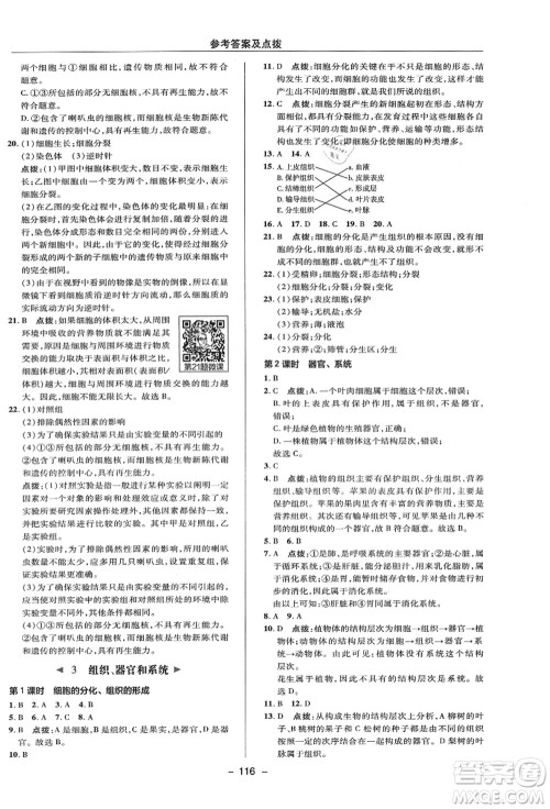 陕西人民教育出版社2021典中点综合应用创新题七年级科学上册HS华师大版答案 陕西人民教育出版社2021典中点综合应用创新题七年级科学上册HS华师大版答案