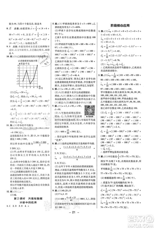 陕西人民教育出版社2021典中点综合应用创新题八年级数学上册五四学制LJ鲁教版答案