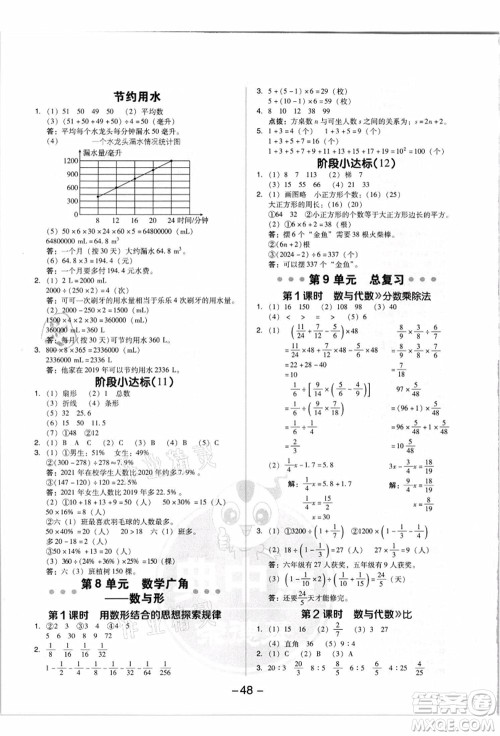 吉林教育出版社2021典中点综合应用创新题六年级数学上册R人教版答案