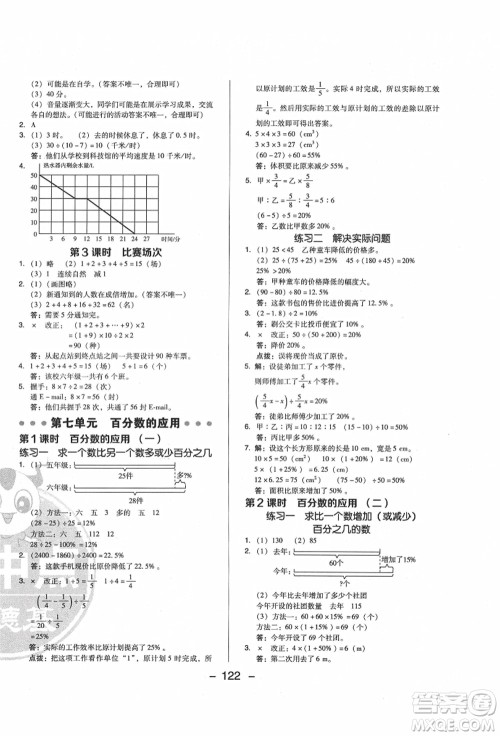 陕西人民教育出版社2021典中点综合应用创新题六年级数学上册BS北师大版答案