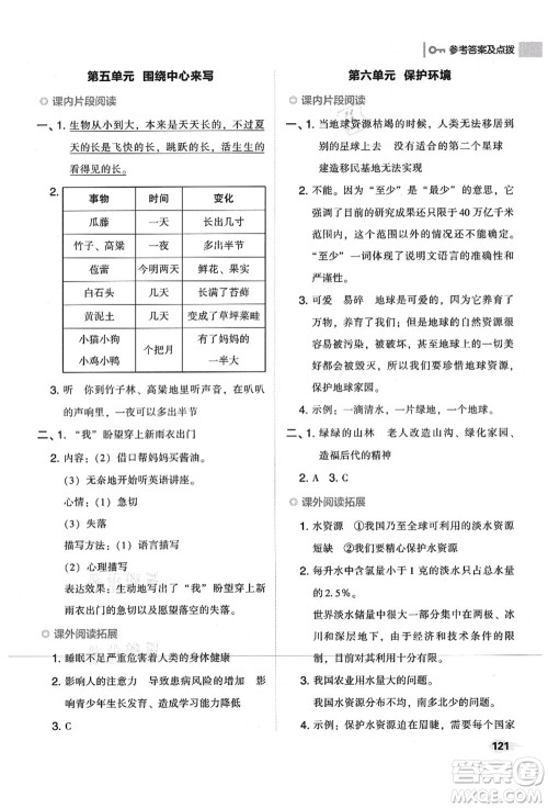 吉林教育出版社2021典中点综合应用创新题六年级语文上册R人教版山西专版答案 吉林教育出版社2021典中点综合应用创新题六年级语文上册R人教版山西专版答案
