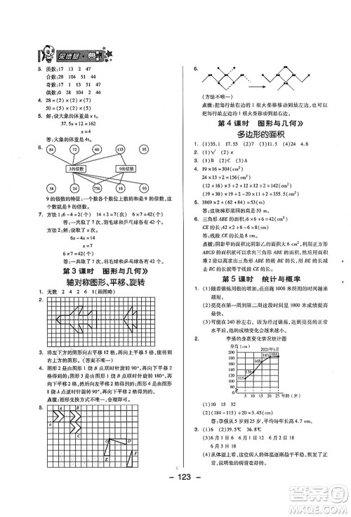 吉林教育出版社2021典中点综合应用创新题五年级数学上册QD青岛版答案