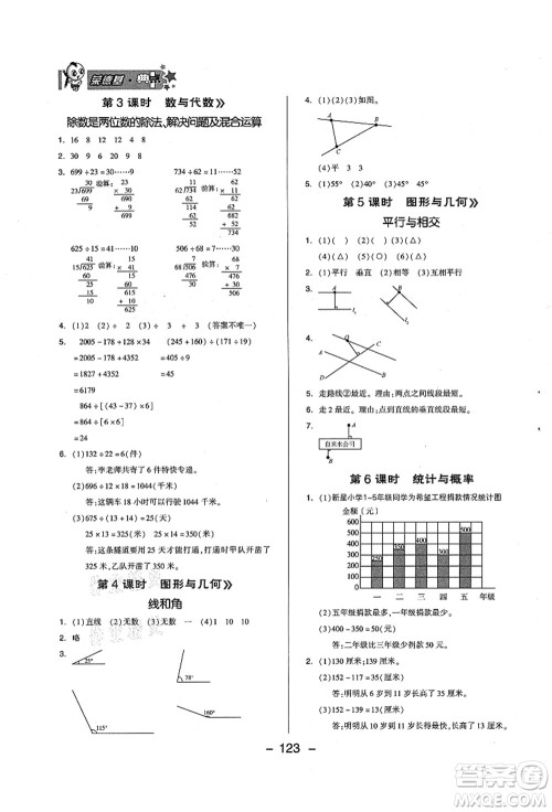 吉林教育出版社2021典中点综合应用创新题四年级数学上册QD青岛版答案 吉林教育出版社2021典中点综合应用创新题四年级数学上册QD青岛版答案