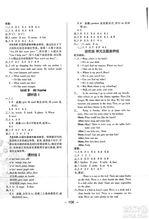 陕西人民教育出版社2021典中点综合应用创新题四年级英语上册HN沪教牛津版山西专版答案 陕西人民教育出版社2021典中点综合应用创新题四年级英语上册HN沪教牛津版山西专版答案