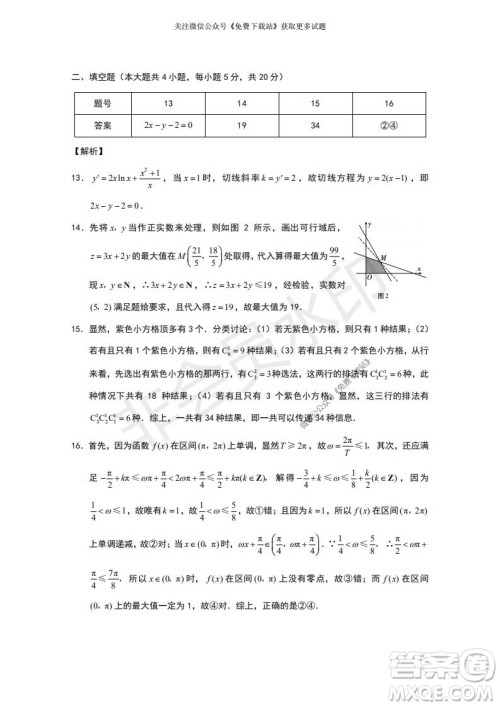 云南师大附中2022届高考适应性月考卷二理科数学试卷及答案 云南师大附中2022届高考适应性月考卷二理科数学试卷及答案