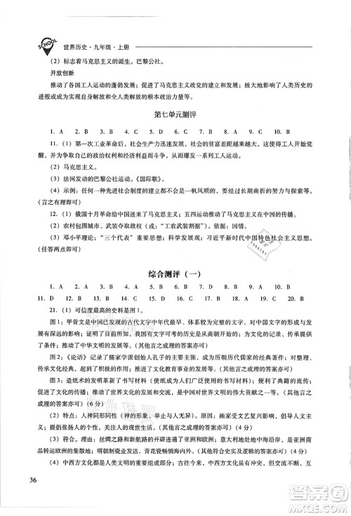 山西教育出版社2021新课程问题解决导学方案九年级历史上册人教版答案 山西教育出版社2021新课程问题解决导学方案九年级历史上册人教版答案