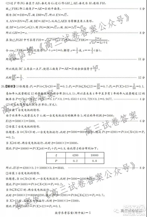 湖南师大附中2022届高三月考试卷一数学试卷及答案