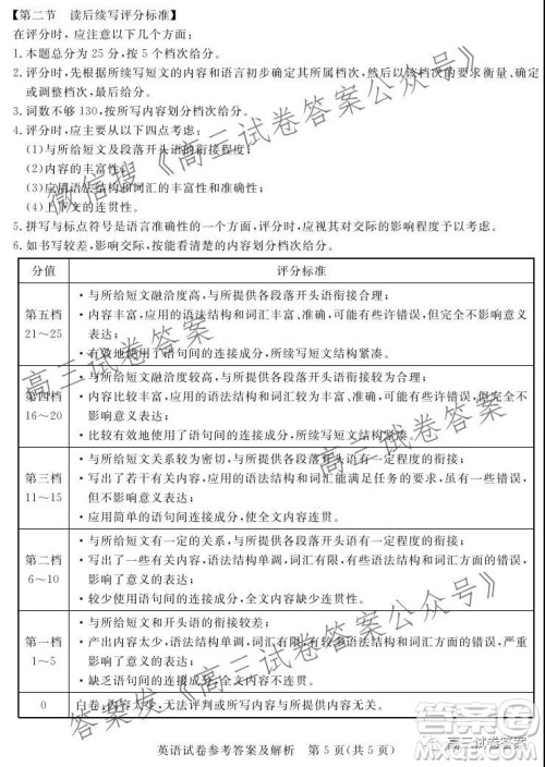 深圳市光明区2022届高三年级第一次调研考试英语试题及答案