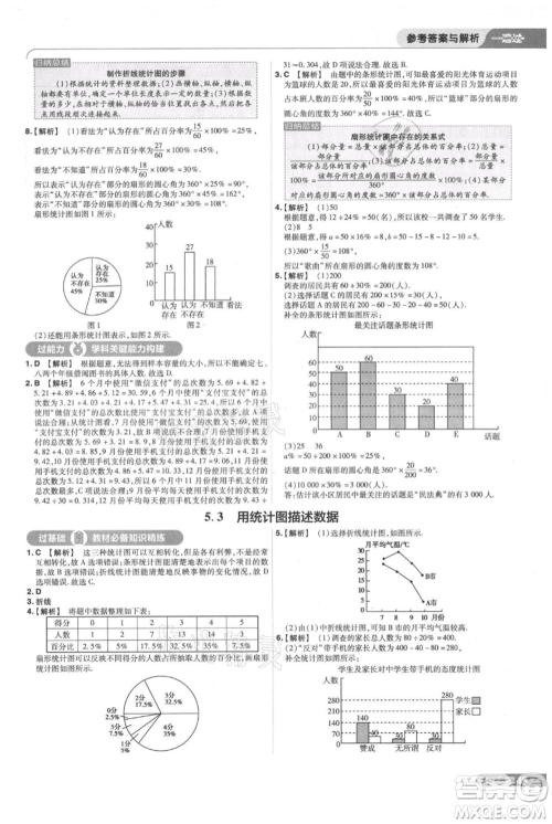 南京师范大学出版社2021一遍过七年级上册数学沪教版参考答案