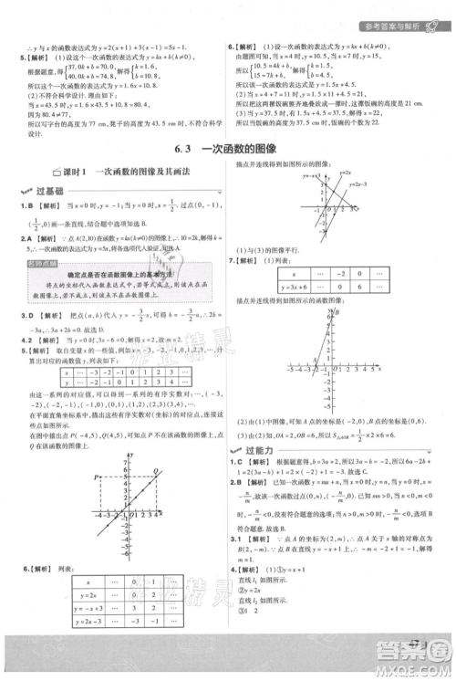 南京师范大学出版社2021一遍过八年级上册数学苏科版参考答案