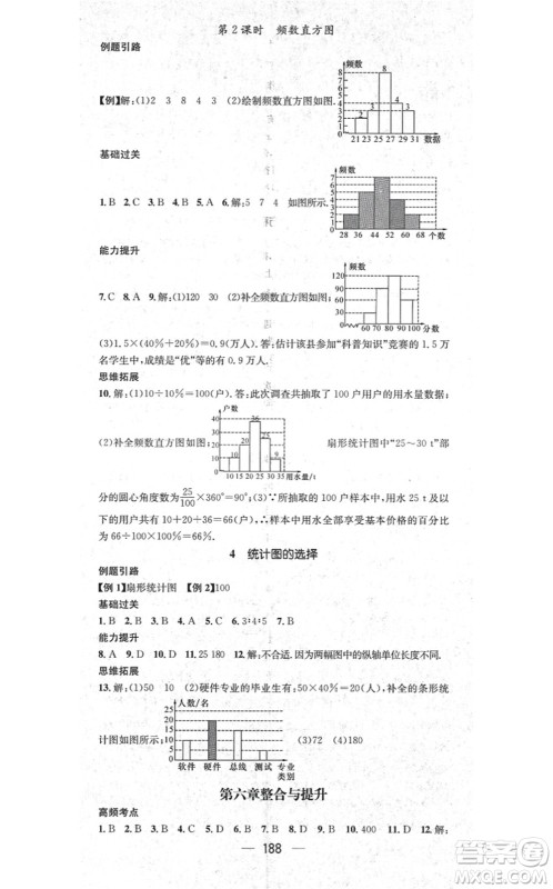 江西教育出版社2021名师测控七年级数学上册BSD北师大版答案