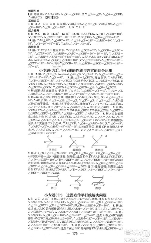 广东经济出版社2021名师测控七年级数学上册华师版答案